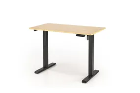 Письмовий стіл з функцією регулювання висоти HALMAR B53, дуб золотистий/чорний фото
