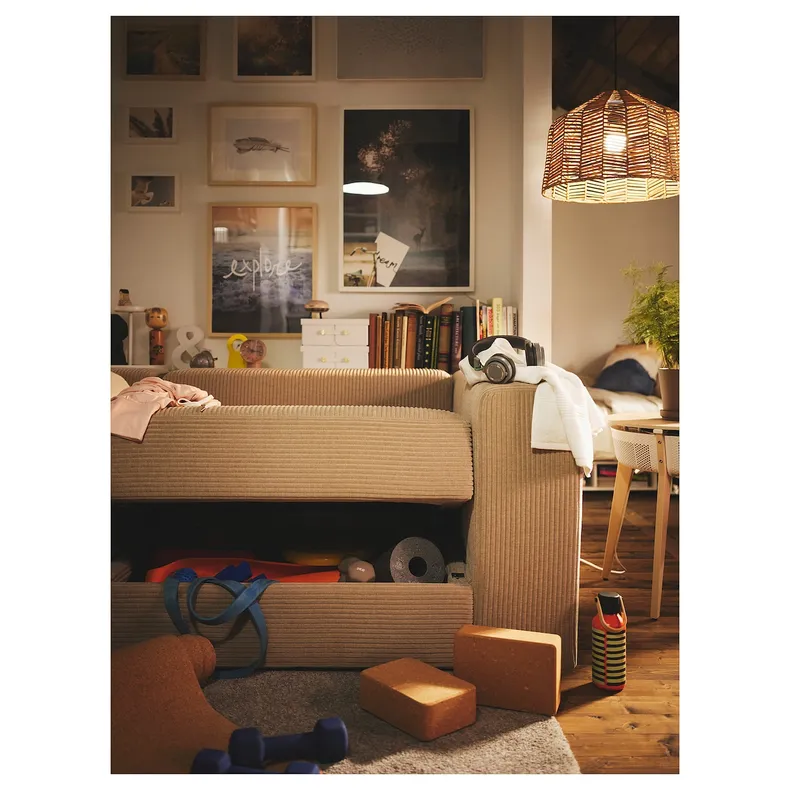 IKEA JÄTTEBO ЄТТЕБУ, 3-місний модульний диван, САМСАЛА сіро-бежевий 494.851.33 фото №3