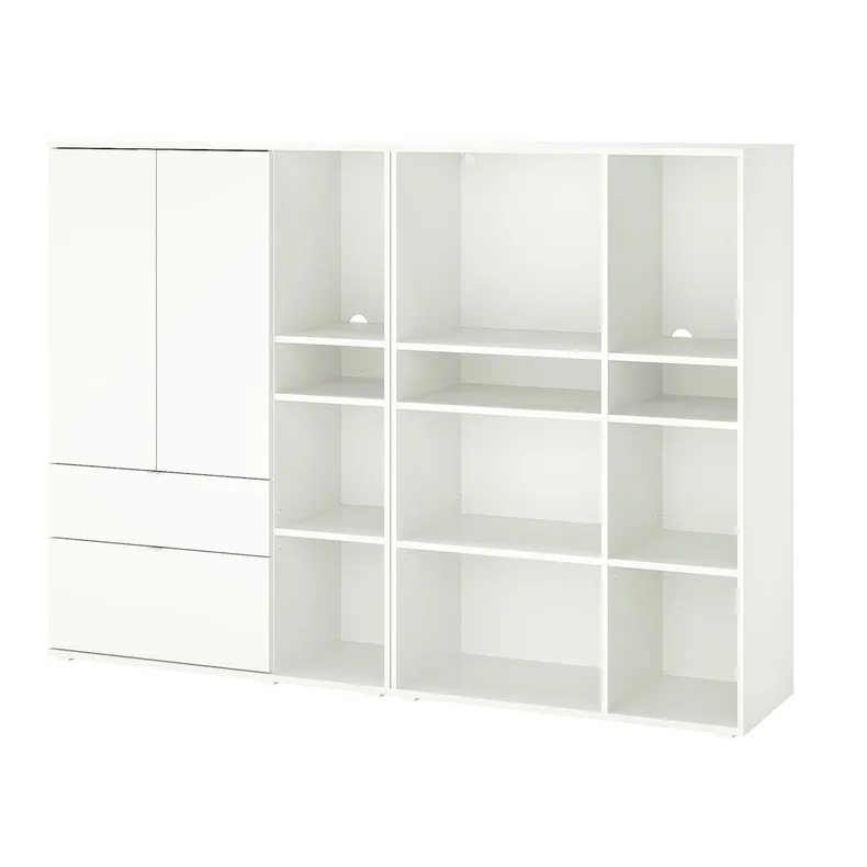 IKEA VIHALS ВІХАЛЬС, шафа, білий, 200x37x140 см 794.406.14 фото №1