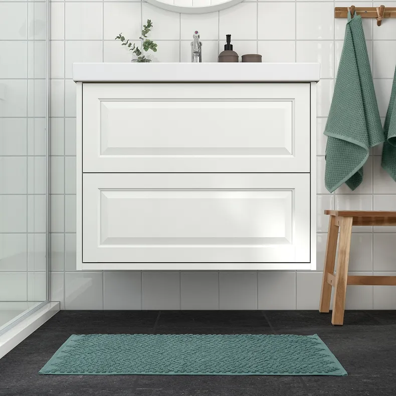 IKEA FJÄLLKATTFOT ФЙЕЛЛКАТТФОТ, килимок для ванної кімнати, бірюза, 50x80 см 005.864.16 фото №3