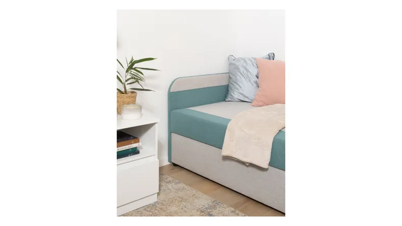 BRW Односпальний диван-ліжко Enero з ящиком для зберігання зелений TA-ENERO-LBK-G1_BD6295 фото №9