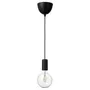 IKEA SUNNEBY СУННЕБЮ / LUNNOM ЛУННОМ, підвісний світильник із лампою, чорне / прозоре скло 994.944.51 фото