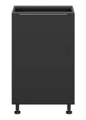 BRW Sole L6 базовый шкаф для кухни 50 см левый черный матовый, черный/черный матовый FM_D_50/82_L-CA/CAM фото thumb №1