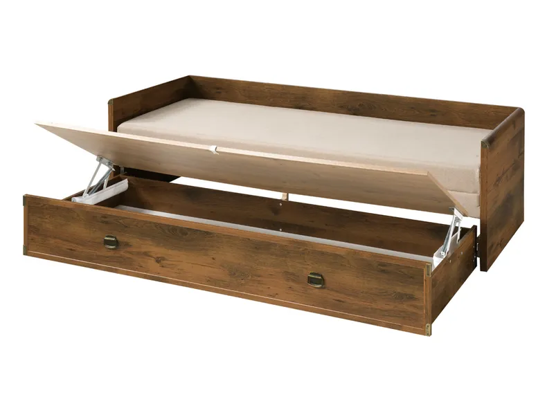 BRW Каркас раскладной кровати с подъемником BRW INDIANA 80-160x200 см, дуб саттер JLOZ80/160-DSU фото №4