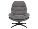 Кресло мягкое поворотное SIGNAL GISELLE, ткань + экокожа: серый фото thumb №3