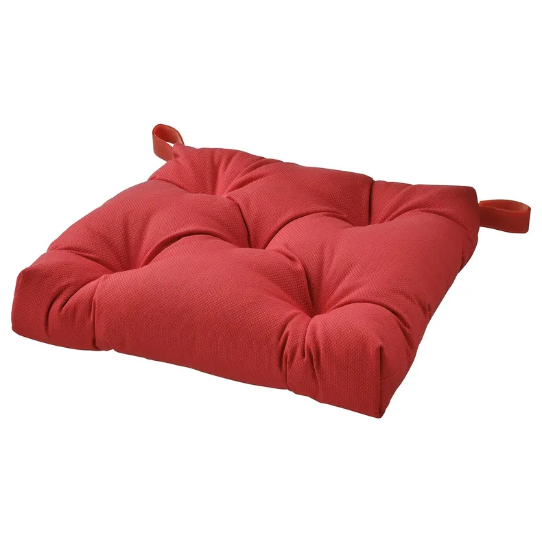 IKEA MALINDA МАЛІНДА, подушка на стілець, темно-червоний, 40/35x38x7 см 105.728.00 фото №1