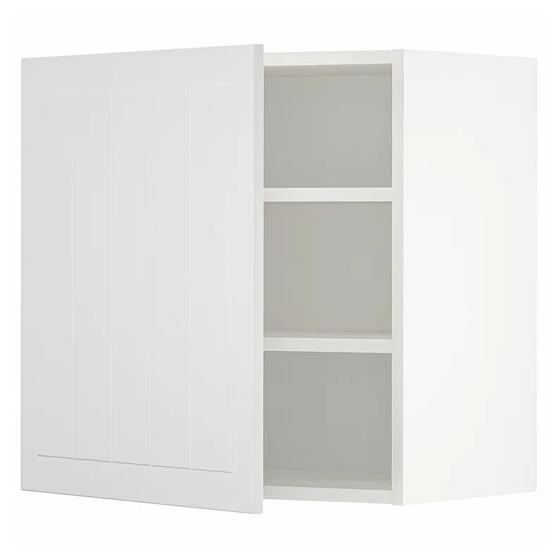 IKEA METOD МЕТОД, шафа навісна із полицями, білий / стенсундський білий, 60x60 см 394.587.95 фото №1