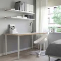 IKEA LAGKAPTEN ЛАГКАПТЕН / OLOV ОЛОВ, письменный стол, белый антрацит / белый, 140x60 см 995.084.91 фото thumb №7