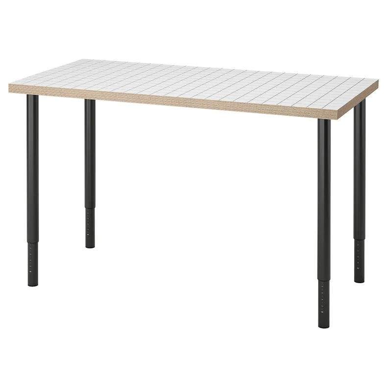 IKEA LAGKAPTEN ЛАГКАПТЕН / OLOV ОЛОВ, письмовий стіл, білий антрацит / чорний, 120x60 см 895.084.20 фото №1
