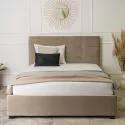 MEBEL ELITE Кровать 160x200 TINGA Velour Beige фото thumb №3