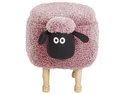 BRW Дитячий пуф для зберігання овечої шкури рожевий 4251682250474 фото thumb №5