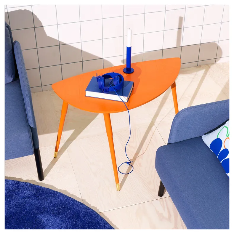 IKEA LÖVBACKEN ЛЕВБАККЕН, журнальний столик, помаранчевий, 77x39 см 305.571.01 фото №2
