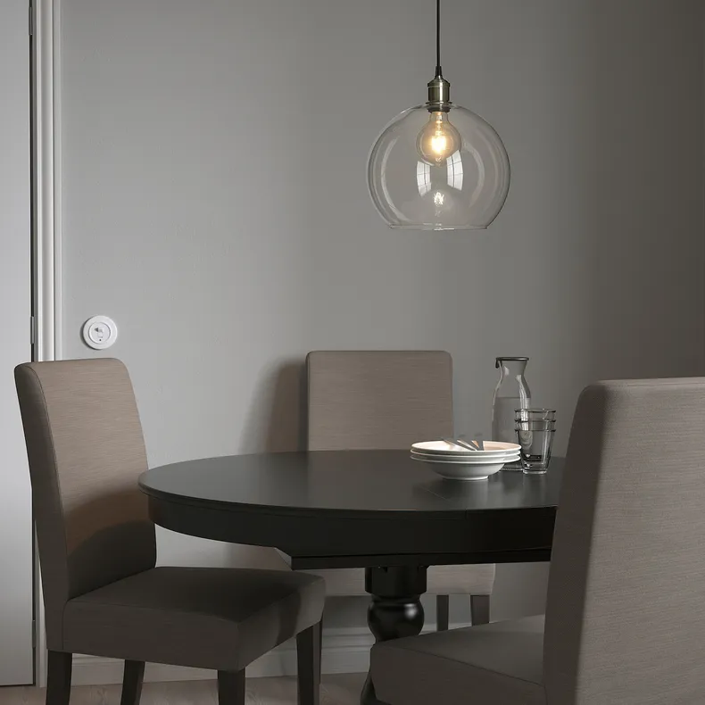 IKEA JAKOBSBYN ЯКОБСБЮН, абажур для подвесн светильника, прозрачное стекло, 30 см 903.330.52 фото №6