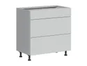 BRW Базовый шкаф для кухни Top Line 80 см с ящиками светло-серый матовый, греноловый серый/светло-серый матовый TV_D3S_80/82_2SMB/SMB-SZG/BRW0014 фото thumb №2