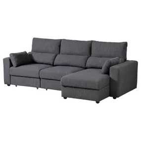 IKEA ESKILSTUNA ЕСКІЛЬСТУНА, 3-місний диван із кушеткою, Горючий антрацит 595.201.93 фото