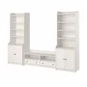 IKEA HAUGA ХАУГА, комбінація шаф для телевізора, білий, 277x46x199 см 193.879.02 фото thumb №1