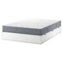 IKEA NORDLI НОРДЛІ, каркас ліжка з відд д/збер і матрац, білий / валевог середньої твердості, 140x200 см 495.376.84 фото
