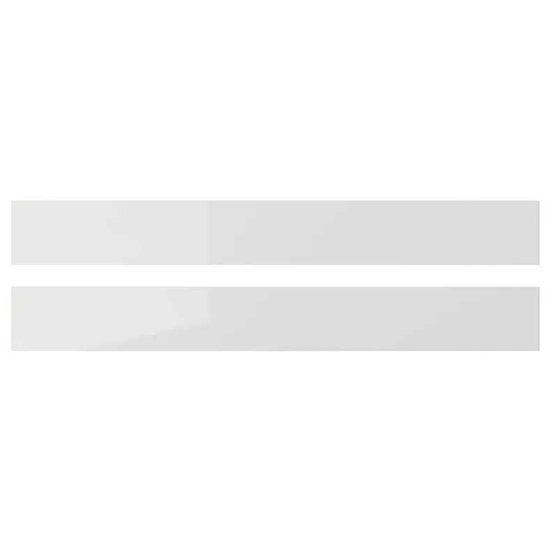 IKEA RINGHULT РІНГХУЛЬТ, фронтальна панель шухляди, глянцевий світло-сірий, 80x10 см 503.271.52 фото №1