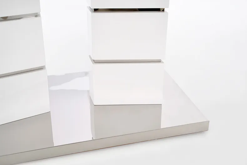 Обеденный стол раскладной HALMAR LORD 160-200x90 см, белый фото №3
