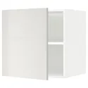 IKEA METOD МЕТОД, верхня шафа для холодильн / мороз кам, білий / Ringhult світло-сірий, 60x60 см 494.661.77 фото thumb №1