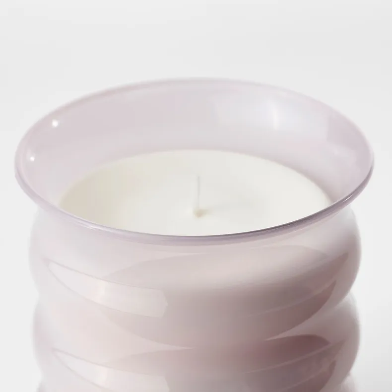 IKEA LUGNARE ЛУГНАРЕ, ароматизована свічка у склянці, жасмин / рожевий, 50 Години 605.021.50 фото №6