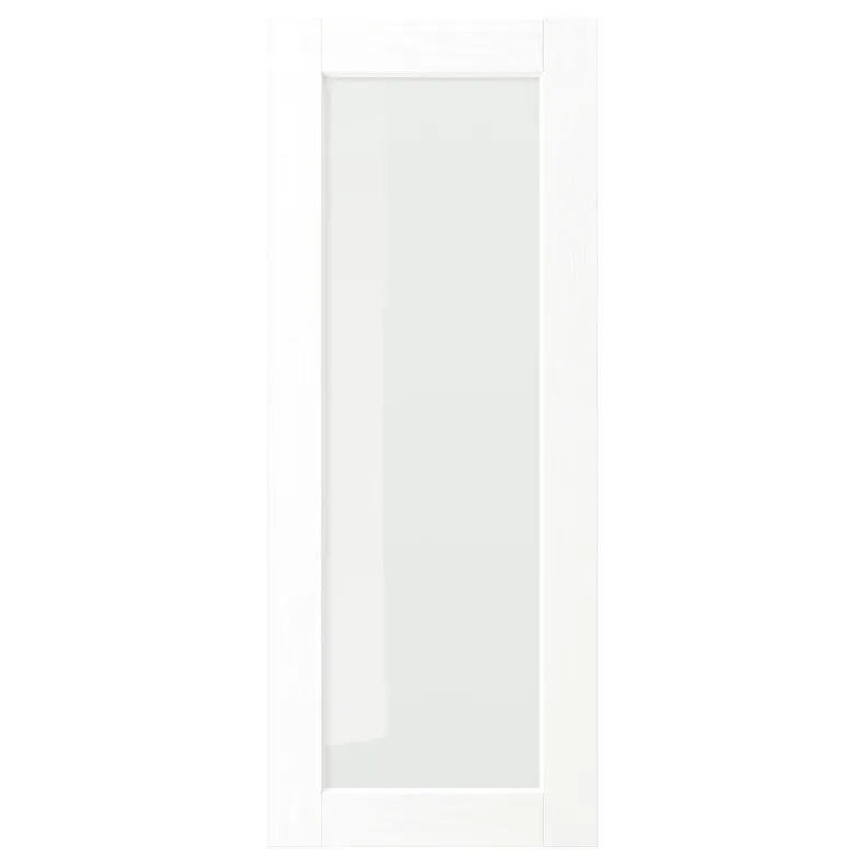 IKEA ENKÖPING ЕНКЕПІНГ, скляні дверцята, імітація білого дерева, 40x100 см 805.057.89 фото №1