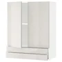 IKEA METOD МЕТОД / MAXIMERA МАКСИМЕРА, навесной шкаф / 2дверцы / 2ящика, белый / светло-серый, 80x100 см 494.675.01 фото