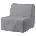 IKEA LYCKSELE ЛИКСЕЛЕ, чехол для кресла-кровати, Книса светло-серая 204.831.39 фото thumb №2