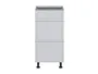 BRW Кухонный цокольный шкаф Verdi 40 см с ящиками светло-серый матовый, греноловый серый/светло-серый матовый FL_D3S_40/82_2SMB/SMB-SZG/JSZM фото