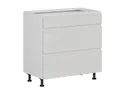 BRW Базовый шкаф Sole для кухни 80 см с ящиками светло-серый глянец, альпийский белый/светло-серый глянец FH_D3S_80/82_2SMB/SMB-BAL/XRAL7047 фото thumb №3
