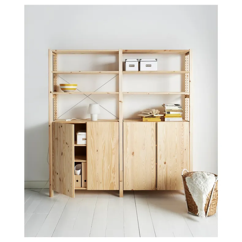 IKEA IVAR ИВАР, 2 секции / полки / шкаф, сосна, 174x30x179 см 394.039.39 фото №3