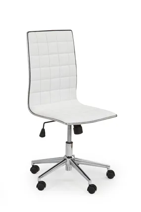 Крісло комп'ютерне офісне обертове HALMAR TIROL білий, екошкіра фото