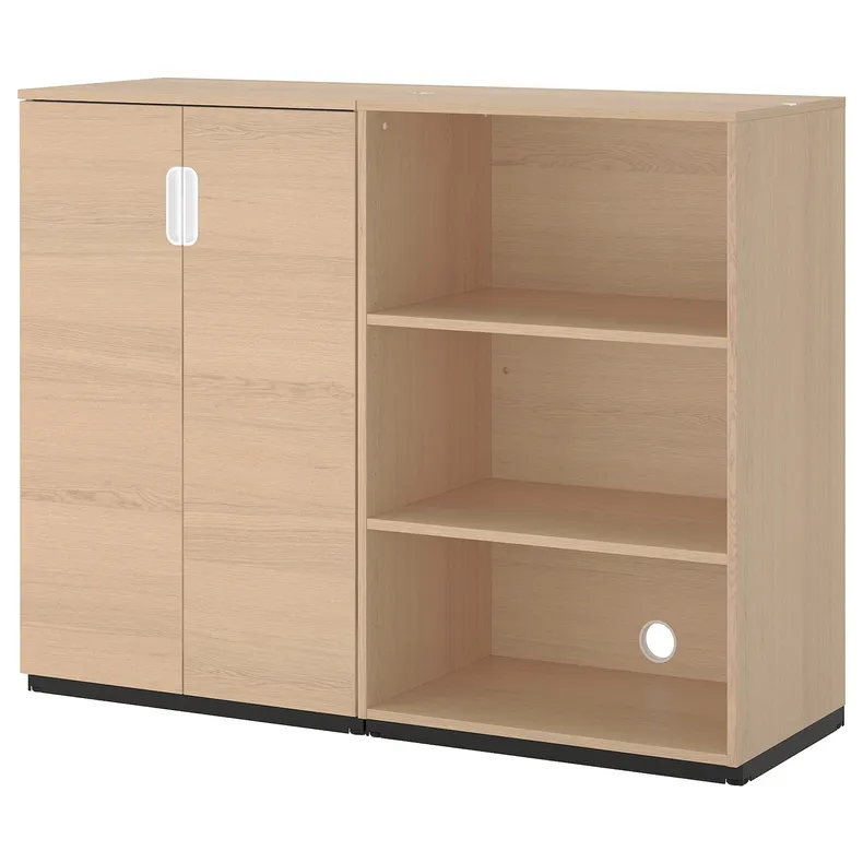 IKEA GALANT ГАЛАНТ, шафа, шпон з мореного дуба білого кольору, 160x120 см 192.857.91 фото №1