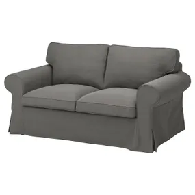 IKEA EKTORP ЭКТОРП, 2-местный диван, Хакебо темно-серый 095.090.13 фото