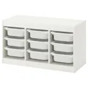 IKEA TROFAST ТРУФАСТ, комбінація для зберіган +контейнери, білий/білий, 99x44x56 см 292.284.70 фото thumb №1