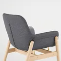IKEA VEDBO ВЕДБУ, стілець із підлокітниками, береза / Gunnared середньо-сірий 104.180.12 фото thumb №3
