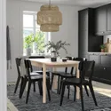 IKEA RÖNNINGE РЕННІНГЕ / LISABO ЛІСАБО, стіл+4 стільці, береза / чорний, 118 / 173 см 694.290.56 фото thumb №3