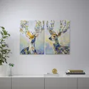 IKEA PJÄTTERYD ПЬЕТТЕРИД, картина, разноцветные олени, 50x70 см 105.180.40 фото thumb №5