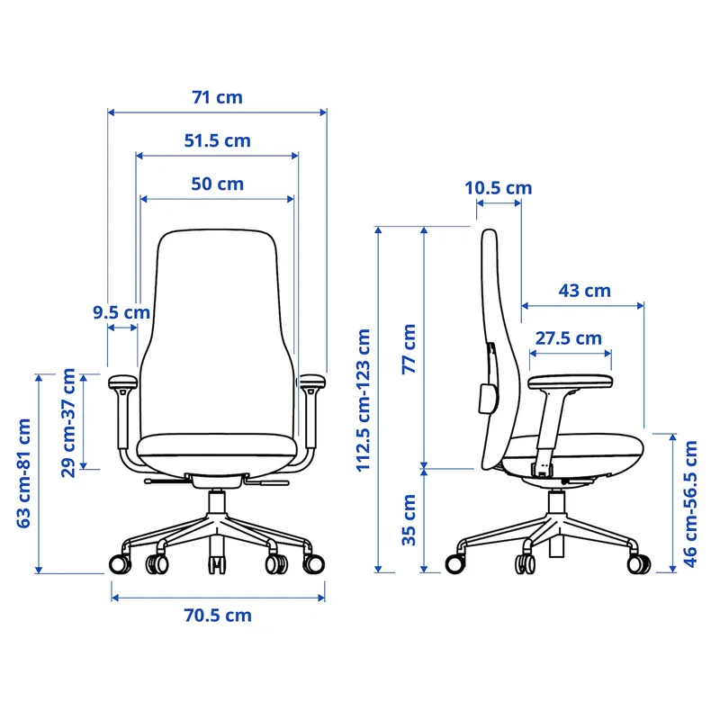 IKEA GRÖNFJÄLL ГРЁНФЬЕЛЛЬ, рабочий стул с подлокотниками, Letafors серый / черный 005.034.40 фото №4