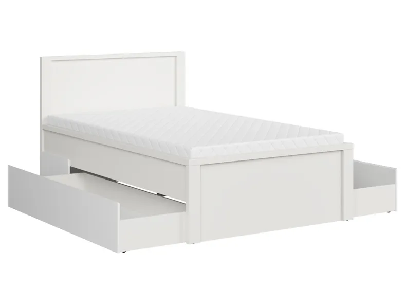 BRW Кровать полуторная BRW KASPIAN 120х200 см, белый LOZ/120/T-BI/BI фото №4