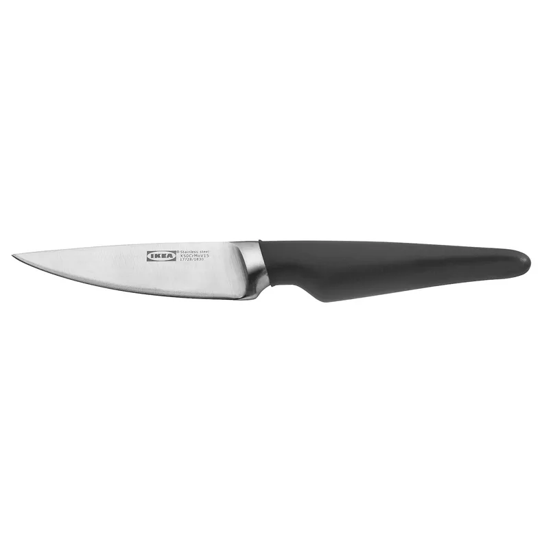 IKEA VÖRDA ВЁРДА, нож для чистки овощ / фрукт, черный, 9 см 102.892.65 фото №1