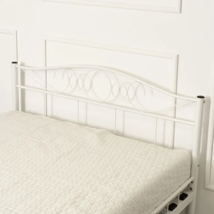 Кровать металлическая MEBEL ELITE GRIFFIN, 120x200 см, Белый фото №5