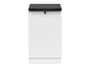BRW Junona Line базовый шкаф для кухни 50 см правый с топом белый, белый/белый/металлический сланцевый черный/золотой D1D/50/82_P_ZBL-BI/BI/LMC фото