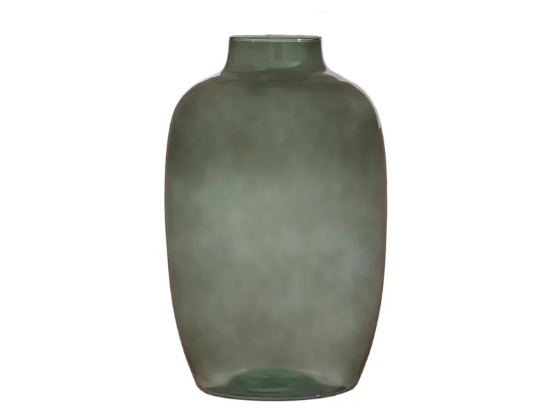 BRW скляна ваза 30 см зелена 093491 фото №1