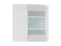 BRW Угловой кухонный шкаф Sole 60 см с витриной справа светло-серый глянец, альпийский белый/светло-серый глянец FH_GNWU_60/72_PV-BAL/XRAL7047 фото thumb №2