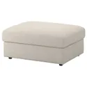 IKEA VIMLE ВИМЛЕ, табурет для ног с ящ д / хрн, Бежевый с пушком 093.925.84 фото thumb №1