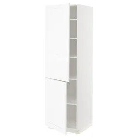 IKEA METOD МЕТОД, висока шафа із полицями / 2 дверцят, білий Енкопінг / білий імітація дерева, 60x60x200 см 894.735.19 фото