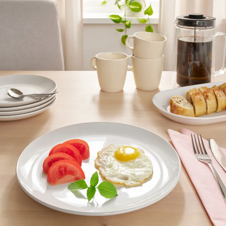 IKEA GODMIDDAG ГОДМИДДАГ, тарелка, белый, 26 см 005.850.11 фото №4