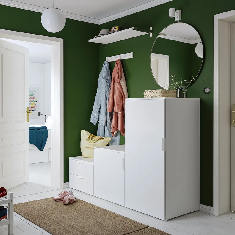 IKEA PLATSA ПЛАТСА, гардероб із 2 дверцятами+2 шухлядам, білий/ФОННЕС білий, 180x57x123 см 794.369.14 фото №2