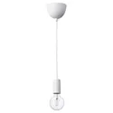 IKEA SUNNEBY СУННЕБЮ / LUNNOM ЛУННОМ, подвесной светильник с лампочкой, белый / прозрачный шар 894.915.04 фото thumb №1